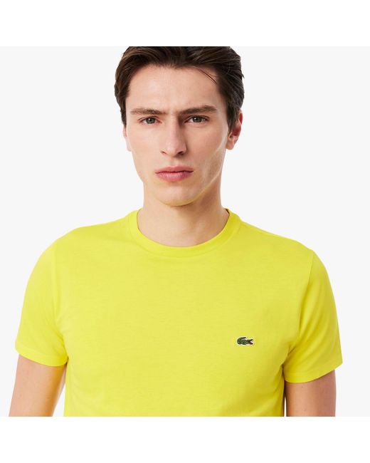 Lacoste Yellow Cotton Pima T-Shirt for men