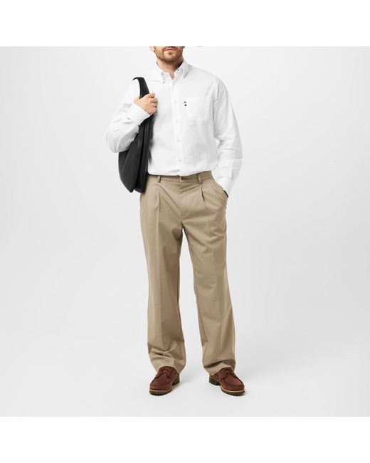 Aquascutum White Long Sleeve Tailored Fit Shirt for men
