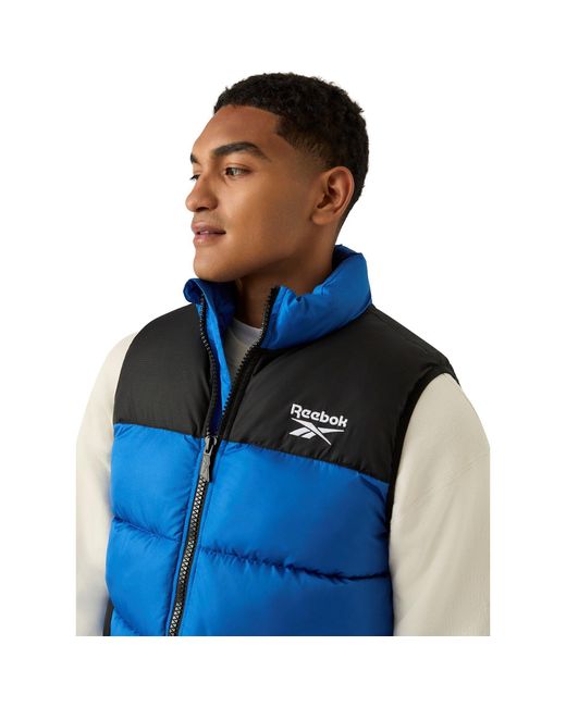 Reebok Blue Heavyweight Puffer Gilet for men
