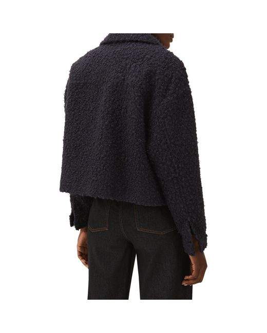 Phase Eight Black Blake Boxy Borg Teddy Texture Jacket