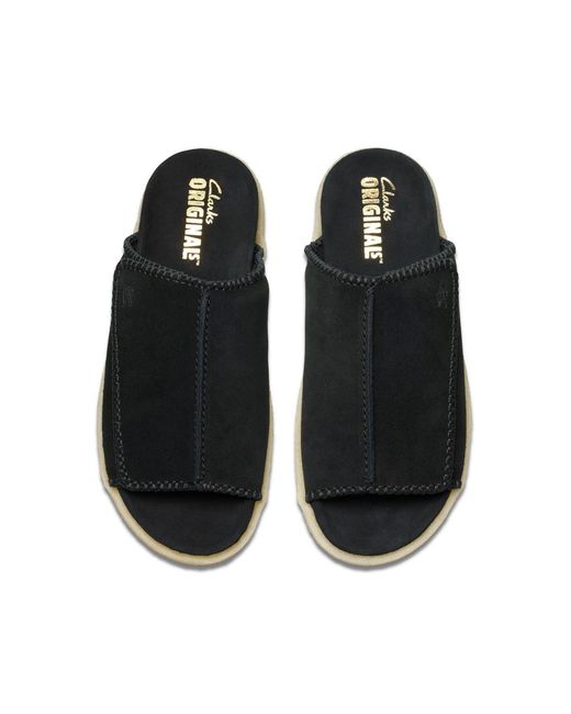 Clarks Blue Overleigh Sliders for men