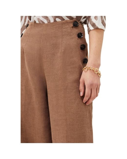 Phase Eight Brown Cassandra Linen Trouser