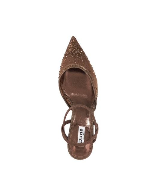 Dune Brown Charismatic Medium Heel Stiletto Court Shoes