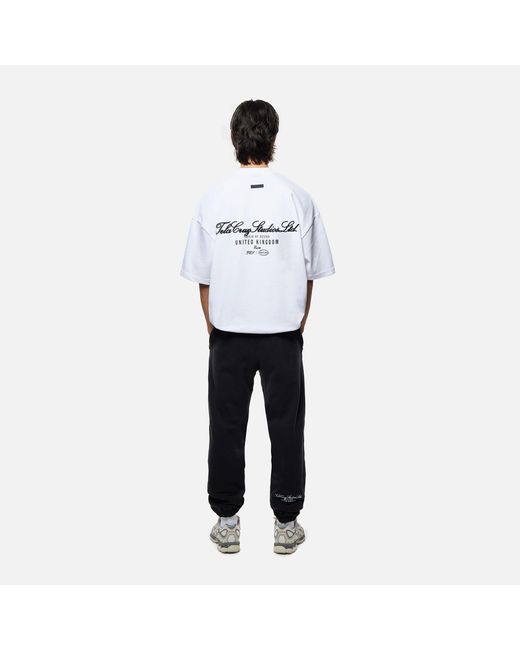 TELA CRUZ Black Studio Closed Hem Fleece Joggers for men