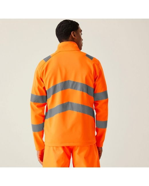 Regatta Orange Hi-Vis Pro Contract Ablaze 2 Layer Softshell for men