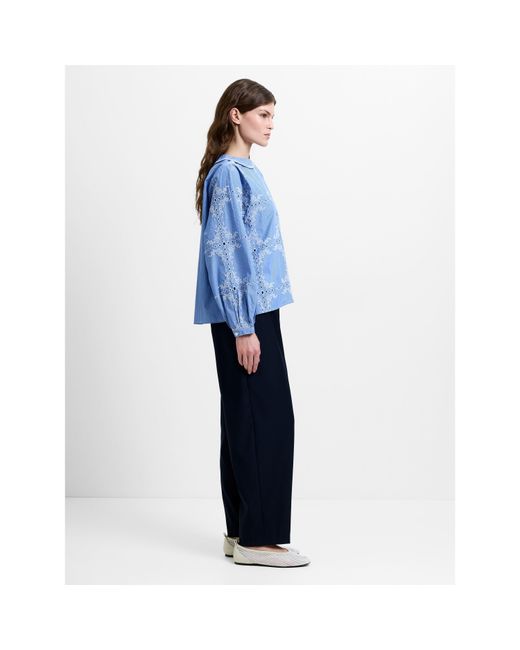 French Connection Blue Long Sleeve Patterned Shirt