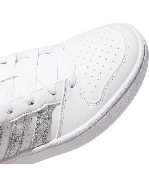 Adidas White Hoops Classic Court Trainers