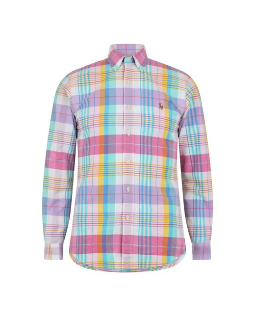 Ralph Lauren Blue Long Sleeve Oxford Shirt for men