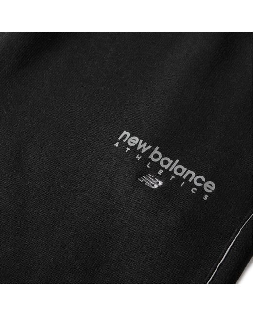 New Balance Black Trackside Open Hem Fleece Jogger for men