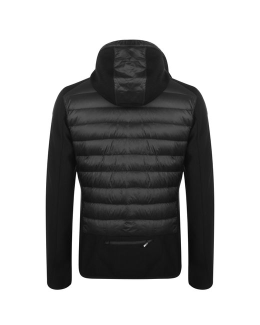 Parajumpers Black Nolan Water-Repellent Windproof Duck Down Short Hybrid Jacket for men