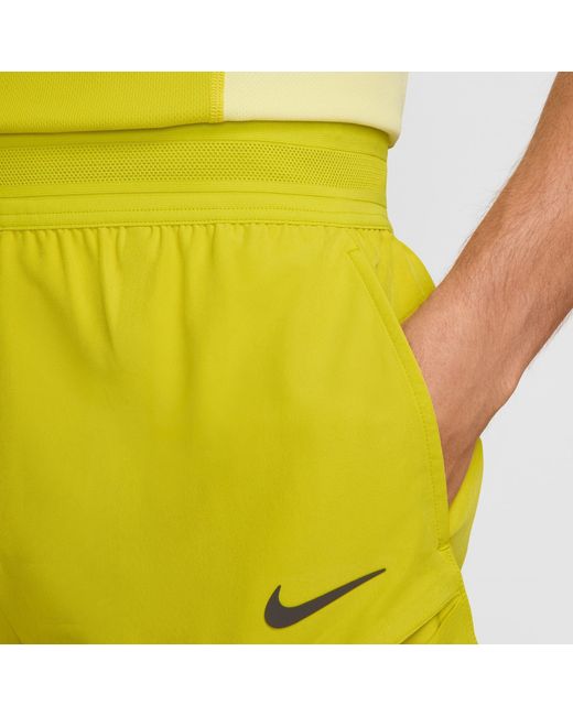 Nike Yellow Court Slam Dri-Fit Tennis Shorts for men