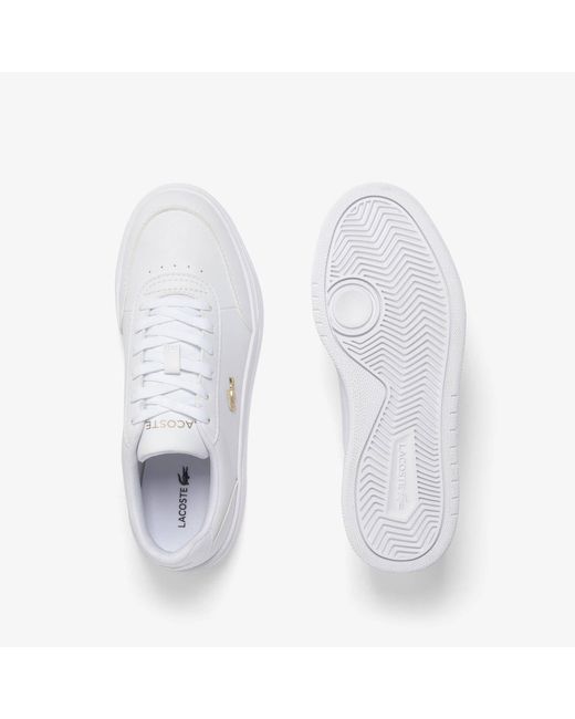 Lacoste White Pro Court Trainers