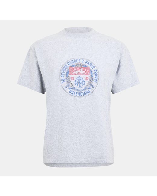 Balenciaga Blue Bal Standard T-Shirt for men