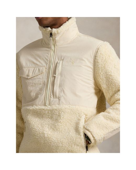 Polo Ralph Lauren White Hipile Full-Zip Fleece for men