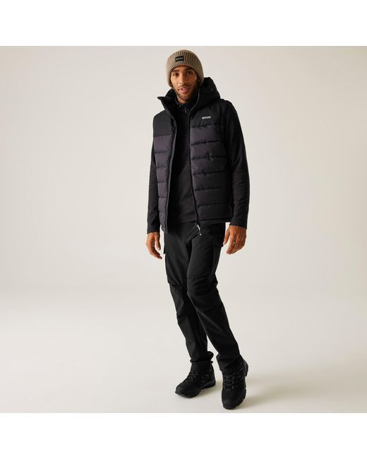 Regatta Black Aldthorn Bodywarmer Water-Repellent Insulated Sleeveless Gilet for men