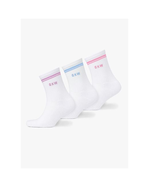Gym King White Gkw Tipping Crew Sock (3Pk)