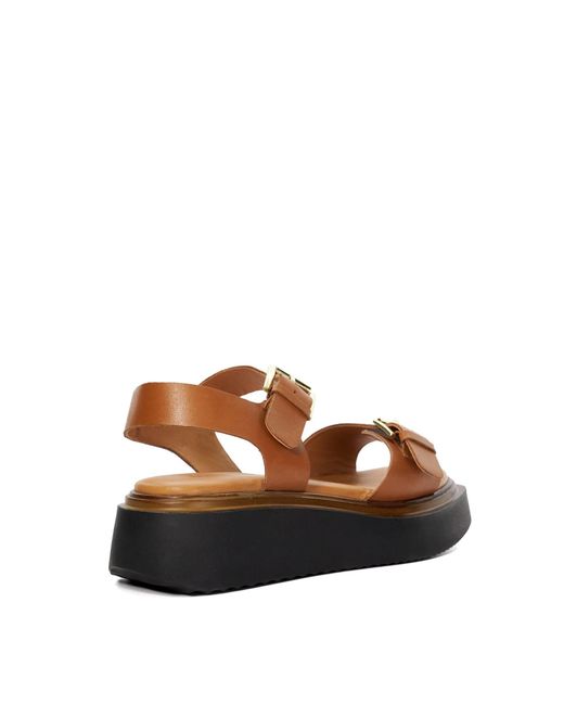 Dune Brown Lowdown Sandal