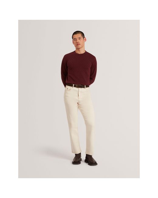 Ted Baker Purple Stitch Crew Neck Knitted Top for men