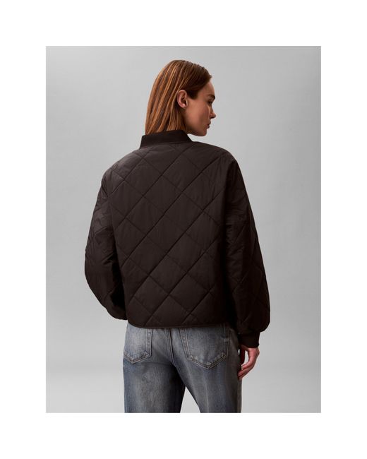 Calvin Klein Black Quilted Bomber Jacket