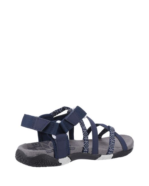 Cotswold Blue Sunhill Flat Sandals