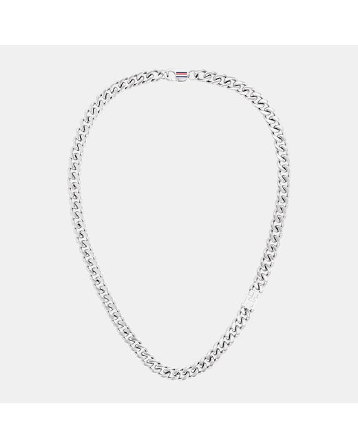 Tommy Hilfiger Metallic Th85 Stainless Steel Curb Chain Necklace for men