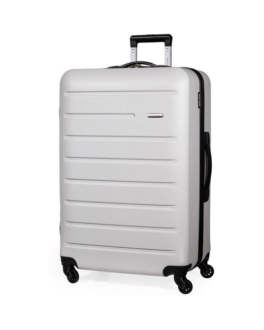 Pierre Cardin Gray Voyager Hard Shell Travel Suitcase Cabin Luggage