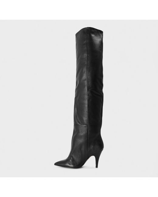 Steve Madden Black Mazer Knee High Stiletto Heel Boots