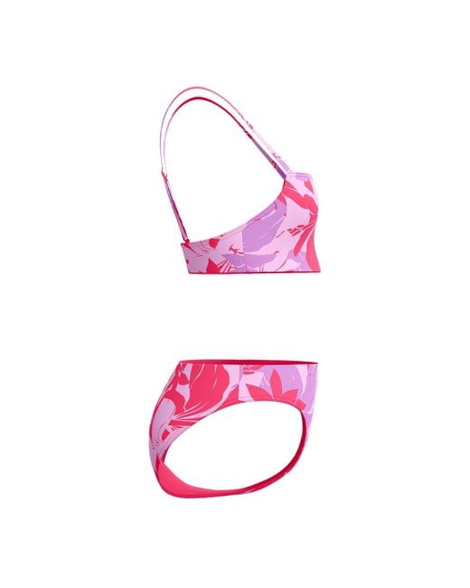 Speedo Pink Printed Adjustable Thinstrap 2 Piece