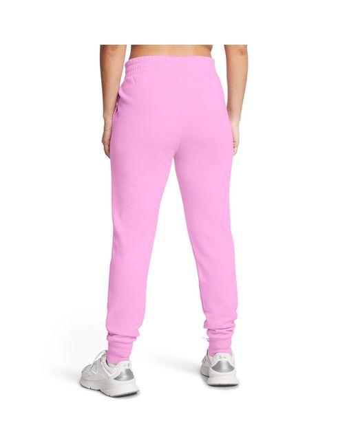 Under Armour Pink Ua Rival Fleece Joggers