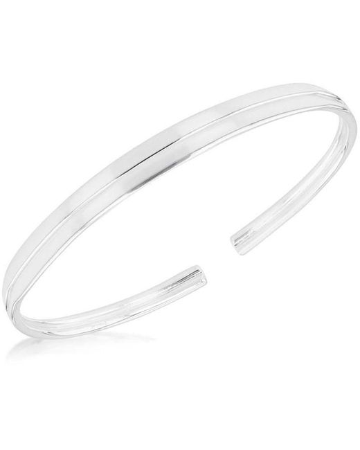 Be You White Sterling 2-row Bangle
