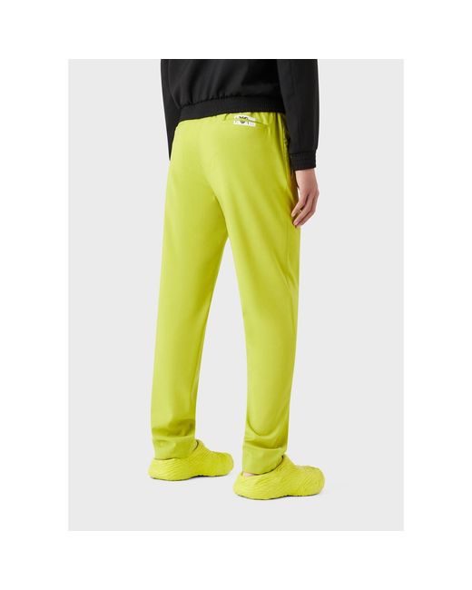 Emporio Armani Yellow Trousers for men