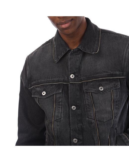 Off-White c/o Virgil Abloh Black Arrow Zip Skate Denim Jacket for men