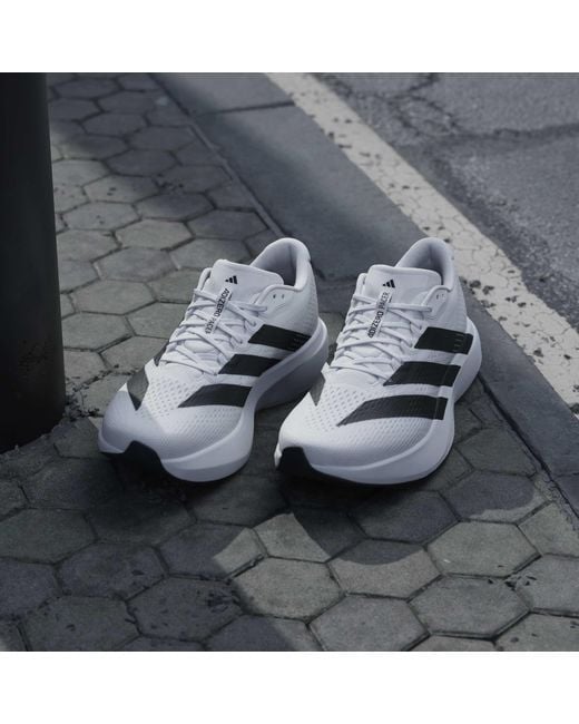 Adidas White Adizero Pacer for men