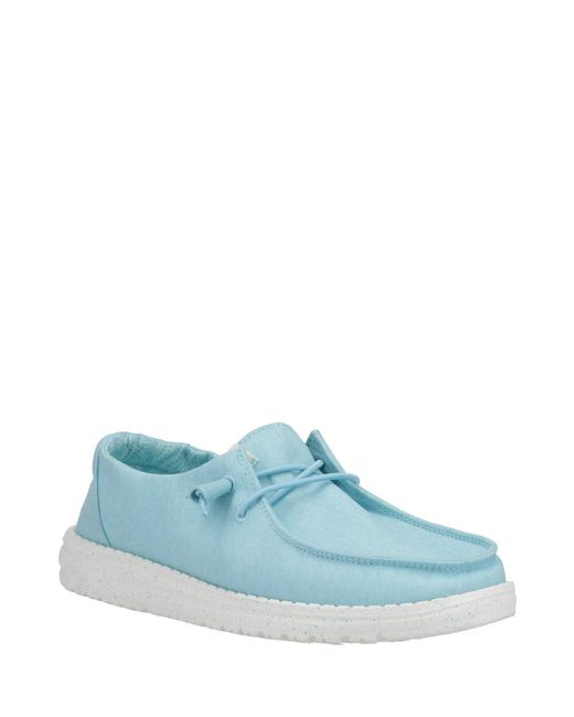 HeyDude Blue Wendy Canvas Shoe