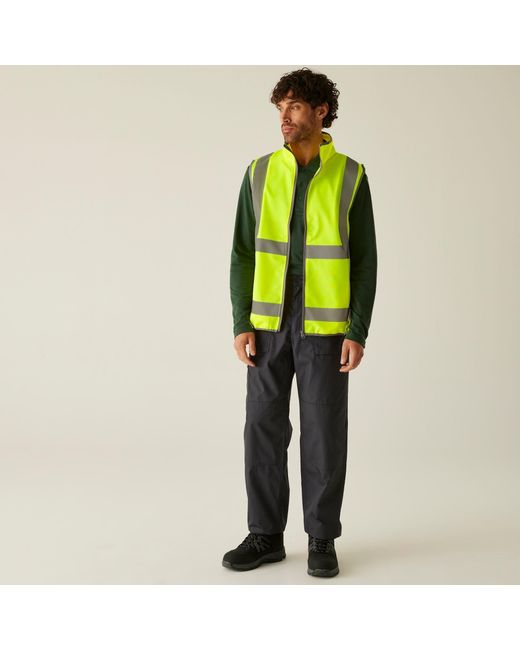 Regatta Green Pro Hi-Vis Full Zip Gilet for men