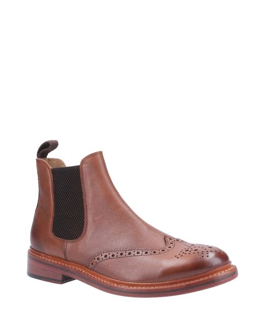 Cotswold Brown Siddington Leather Goodyear Welt Boot for men