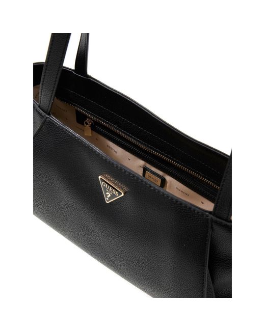 Guess Black Devon Shoulder Satchel Bag