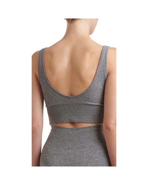 Wolford Gray Athleisure Crop Top Bra
