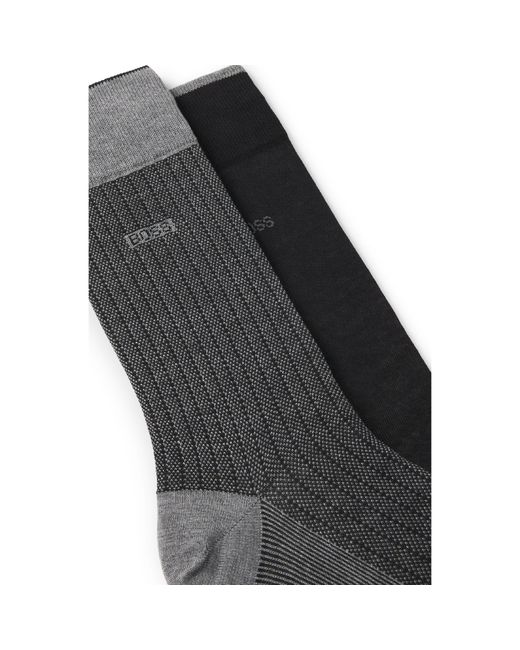 Boss Black 2 Pack Of Regular Length Socks for men