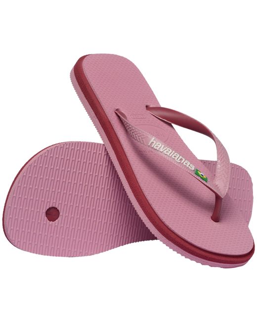 Havaianas Pink Brasil Twist Flip Flops
