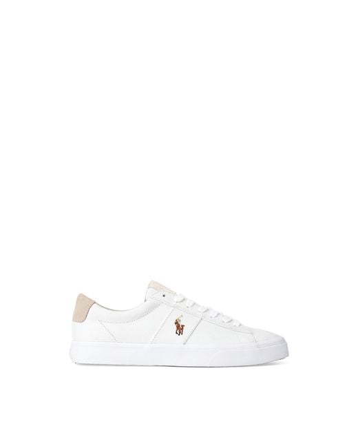 Polo Ralph Lauren White Canvas Trainers for men