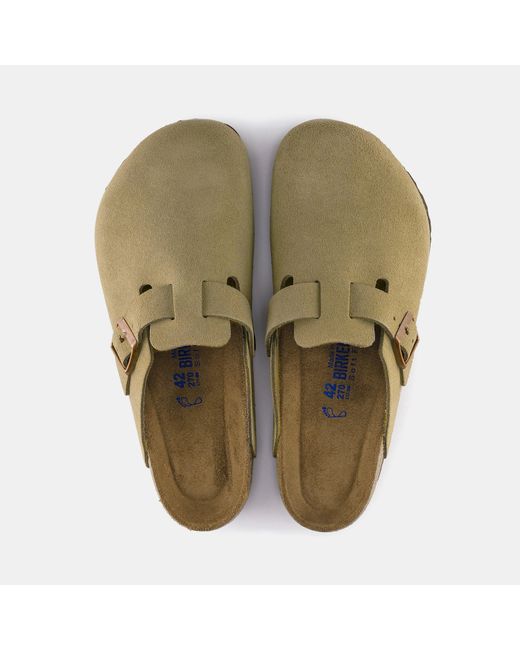 Birkenstock Natural Boston Suede for men