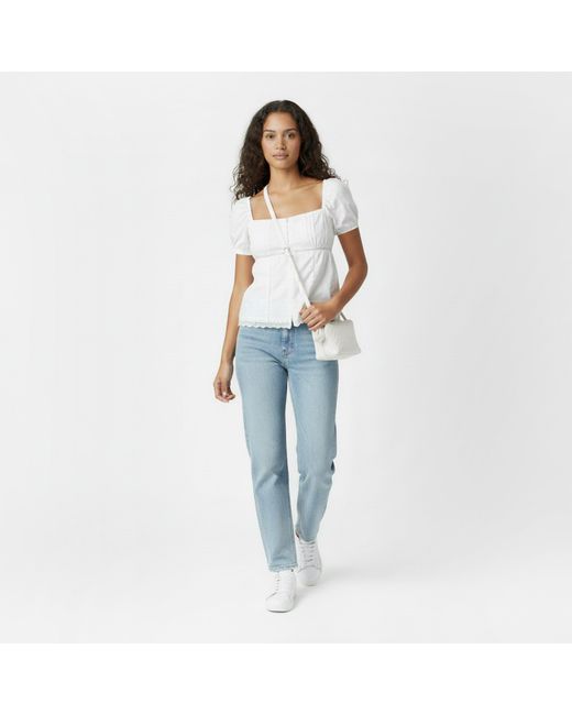 Jack Wills White Tie Front Top