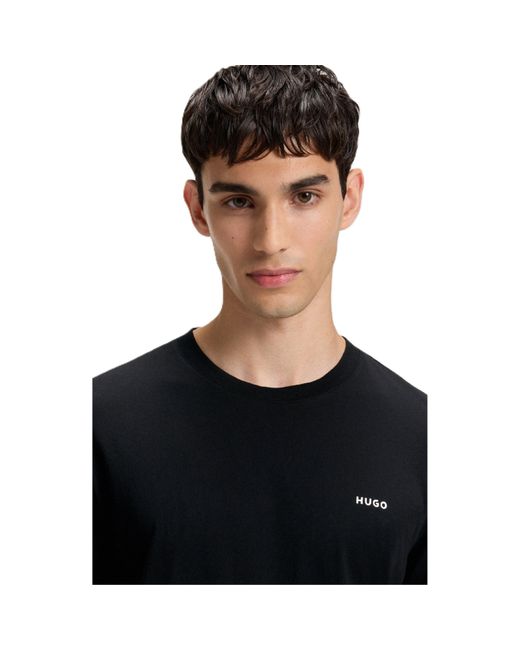 HUGO Black Dero222 Short Sleeve Polo Shirt for men