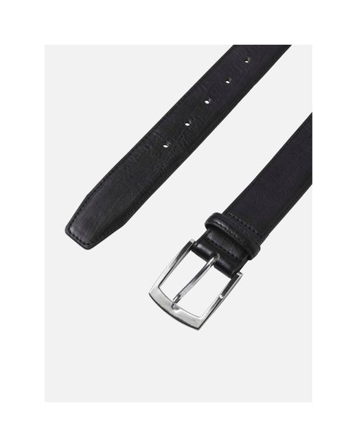Jack & Jones Black Markus Faux Leather Belt for men