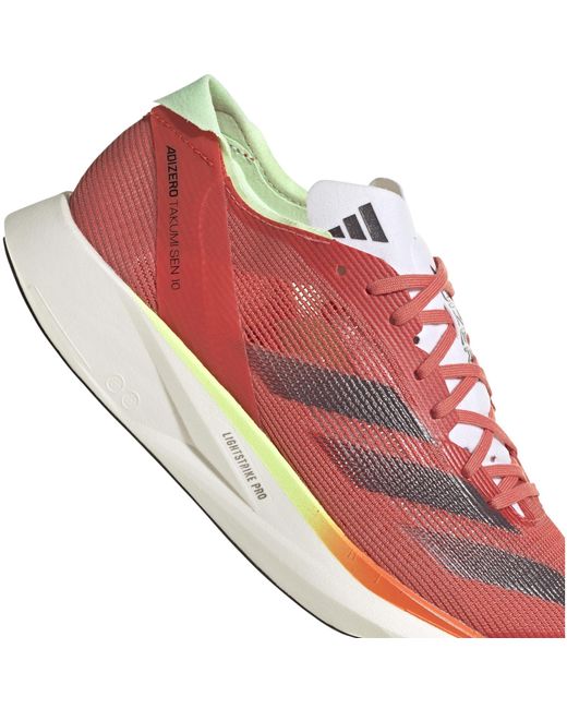 Adidas Pink Adizero Takumi Sen 10 Everyday Neutral Road Running Shoes