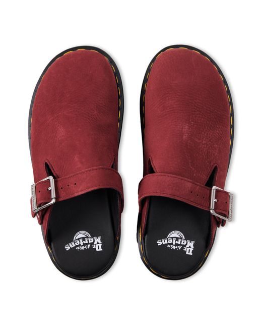 Dr. Martens Red Zebzag Mule