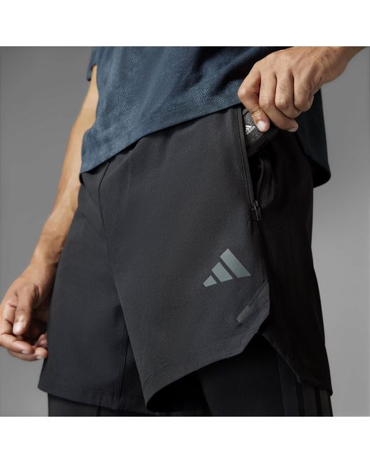 Adidas Gray Primelift 21 Performance Shorts for men