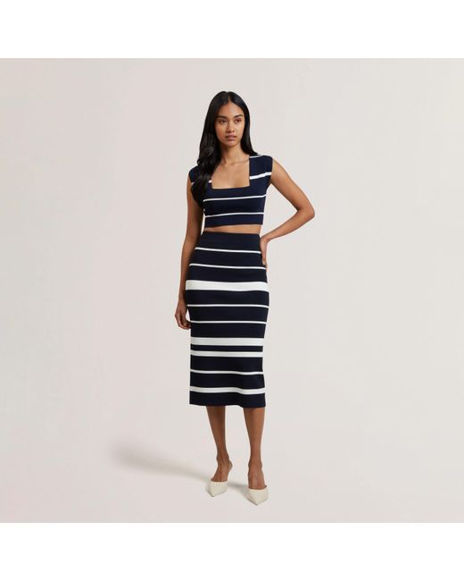 Ted Baker Blue Ted Knit Co-Ord Skirt