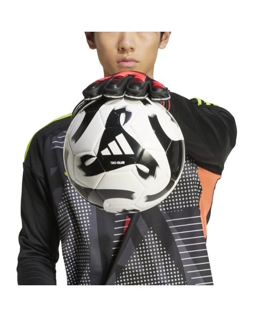 Adidas White Predator Match Fingersave Goalkeeper Gloves Adults